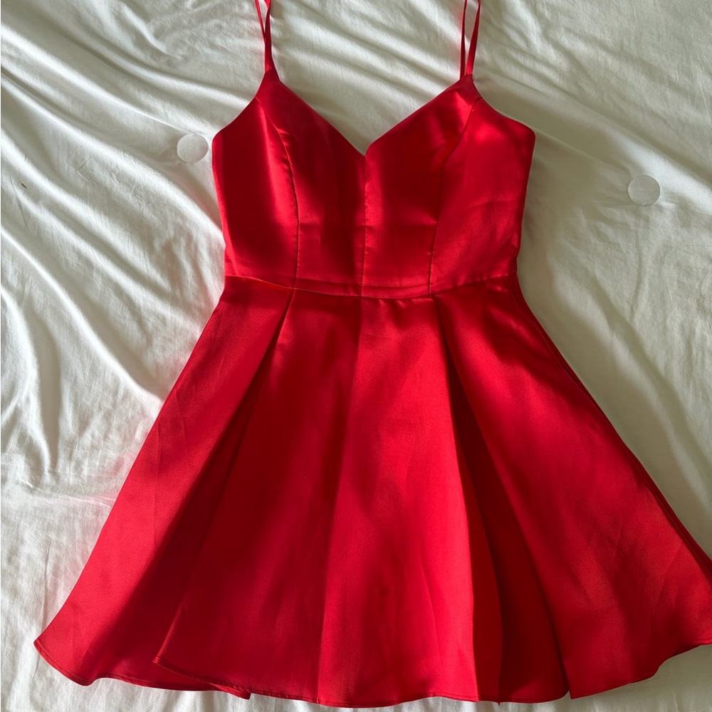 Bright Red Skater Dress